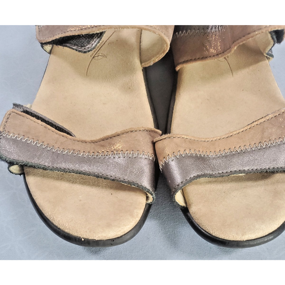 SAS Nudu Sandals Womens Dusk Metallic Pewter Bronze Leather Comfort Shoes Size 6 - Picture 3 of 14